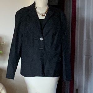 Black blazer jacket three button down with pockets